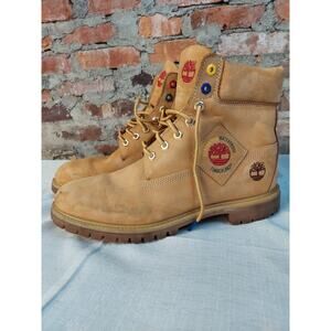Timberland Mens Waterproof Boots Size 11.5 Wheat Nubuck Multicolor A2A5V